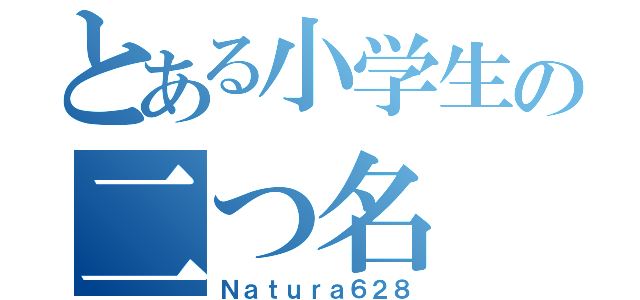 とある小学生の二つ名（Ｎａｔｕｒａ６２８）