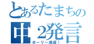 とあるたまちの中２発言（ホーリー魂威！）