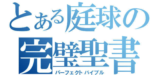 とある庭球の完璧聖書（パーフェクトバイブル）