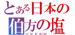 とある日本の伯方の塩（ハ！カ！タ！のシオ！）