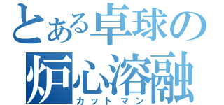 とある卓球の炉心溶融（カットマン）