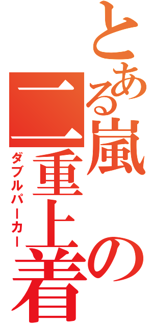 とある嵐の二重上着（ダブルパーカー）