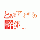 とあるアオギリの幹部（霧島    アヤト）