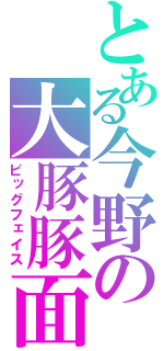 とある今野の大豚豚面（ピッグフェイス）