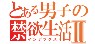 とある男子の禁欲生活Ⅱ（インデックス）