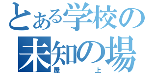 とある学校の未知の場所（屋上）