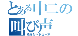 とある中二の叫び声（喰らえヘドローア）