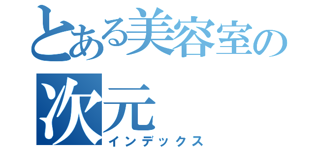 とある美容室の次元（インデックス）