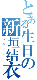 とある生日の新垣结衣（ＧＡＫＫＩ）