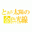 とある太陽の金色光線（優しい笑顔）