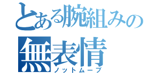 とある腕組みの無表情（ノットムーブ）