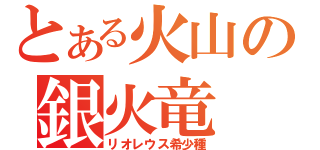 とある火山の銀火竜（リオレウス希少種）