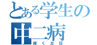 とある学生の中二病（疼く左目）