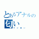 とあるアナルの匂い（マジ臭い）