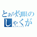 とある灼眼のしゃくがｎ（インデックス）