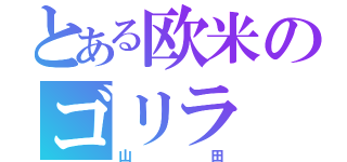 とある欧米のゴリラ（山田）