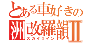 とある車好きの洲改羅韻Ⅱ（スカイライン）