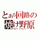 とある回路の焼け野原（なんで、こうなった）