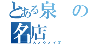 とある泉の名店（ステゥディオ）