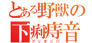 とある野獣の下痢痔音（ブッチッパ）