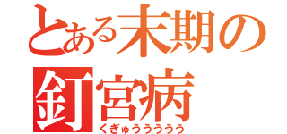 とある末期の釘宮病（くぎゅううううう）