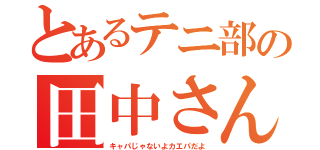 とあるテニ部の田中さん（キャパじゃないよカエパだよ）