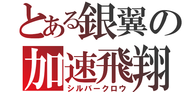 とある銀翼の加速飛翔（シルバークロウ）