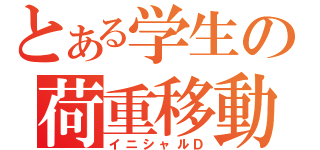 とある学生の荷重移動（イニシャルＤ）