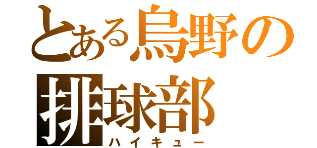 とある烏野の排球部（ハイキュー）