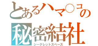 とあるハマ◯コフの秘密結社（シークレットスペース）