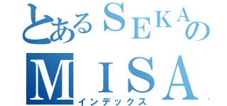 とあるＳＥＫＡＩ のＭＩＳＡＫＩ （インデックス）