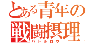 とある青年の戦闘摂理（バトルロウ）