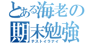 とある海老の期末勉強（テストイラナイ）