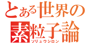 とある世界の素粒子論（ソリュウシロン）