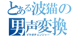 とある波猫の男声変換（イケボチェンジャー）