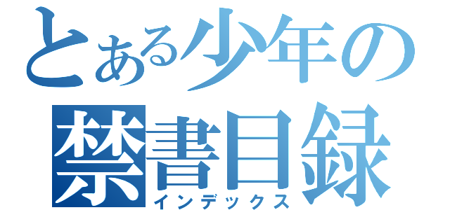 とある少年の禁書目録（インデックス）