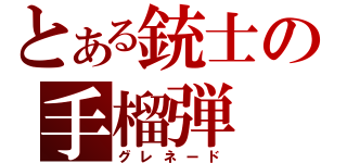 とある銃士の手榴弾（グレネード）