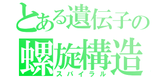 とある遺伝子の螺旋構造（スパイラル）