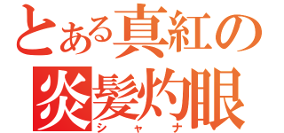 とある真紅の炎髪灼眼（シャナ）