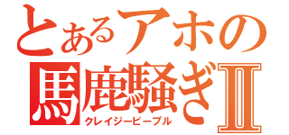 とあるアホの馬鹿騒ぎⅡ（クレイジーピープル）