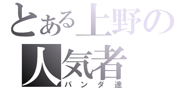 とある上野の人気者（パンダ達）