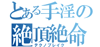 とある手淫の絶頂絶命（テクノブレイク）