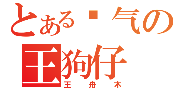 とある帅气の王狗仔（王舟木）