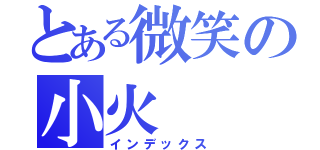 とある微笑の小火（インデックス）