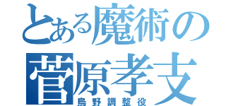 とある魔術の菅原孝支（烏野調整役）