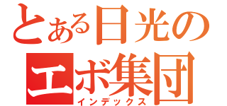 とある日光のエボ集団（インデックス）