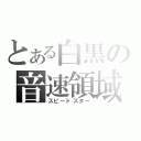 とある白黒の音速領域（スピードスター）