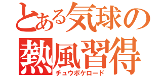 とある気球の熱風習得（チュウポケロード）