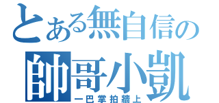 とある無自信の帥哥小凱（一巴掌拍牆上）