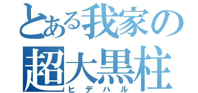 とある我家の超大黒柱（ヒデハル）